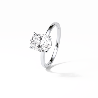 Oval Solitaire Lab Grown Diamond Engagement Ring