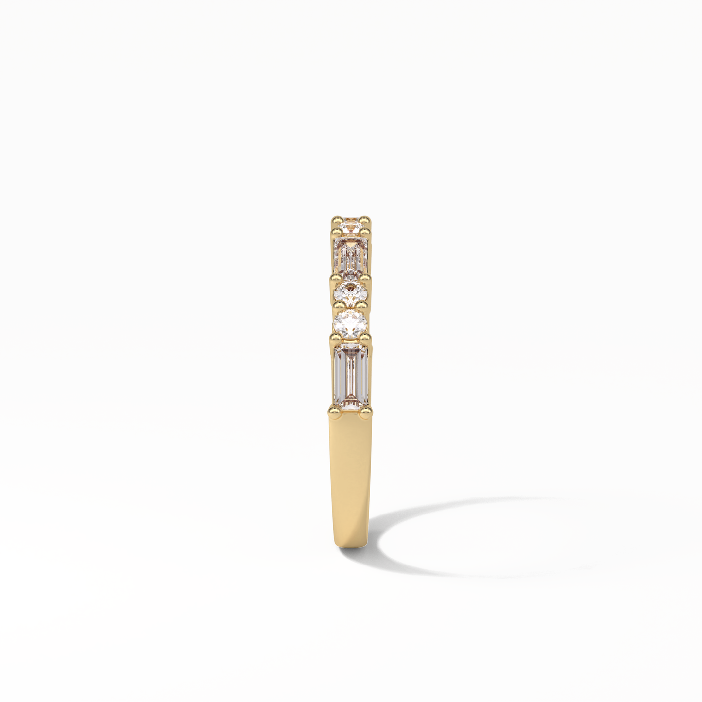 0.64 TCW Baguette and Round Shaped Wedding Band 16
