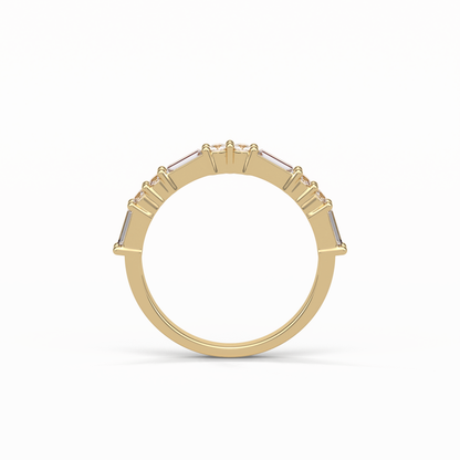 0.64 TCW Baguette and Round Shaped Wedding Band 13