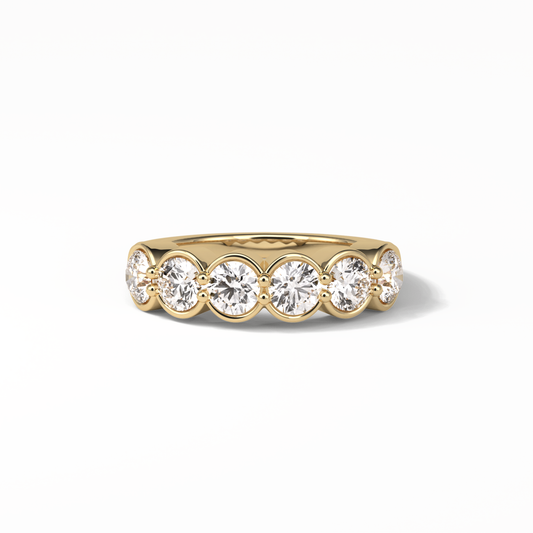 1.36 TCW Round Shaped Wedding Band 8