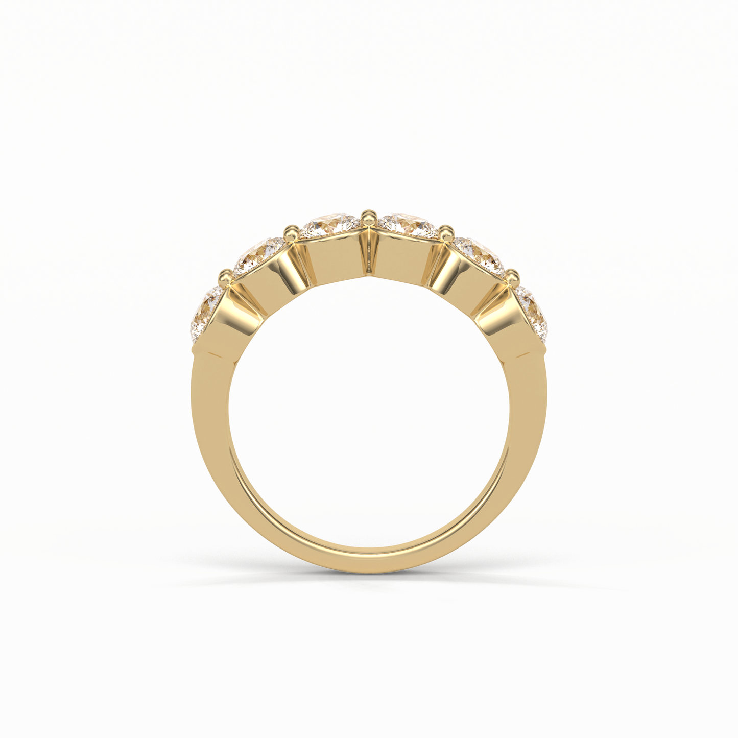 1.36 TCW Round Shaped Wedding Band 12
