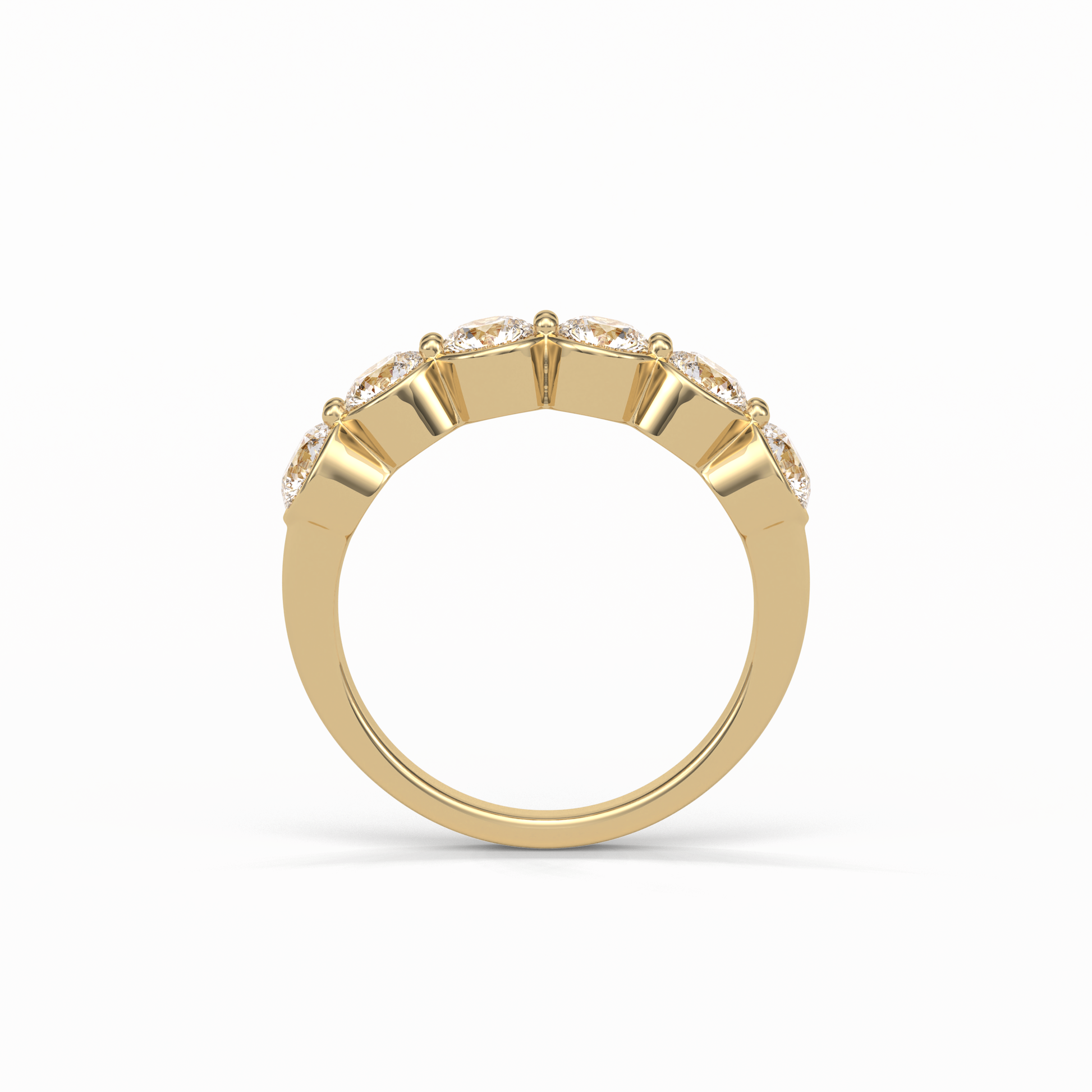 1.36 TCW Round Shaped Wedding Band 12