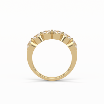 1.36 TCW Round Shaped Wedding Band 12