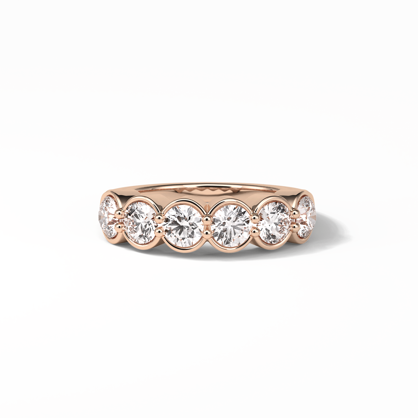 1.36 TCW Round Shaped Wedding Band 15