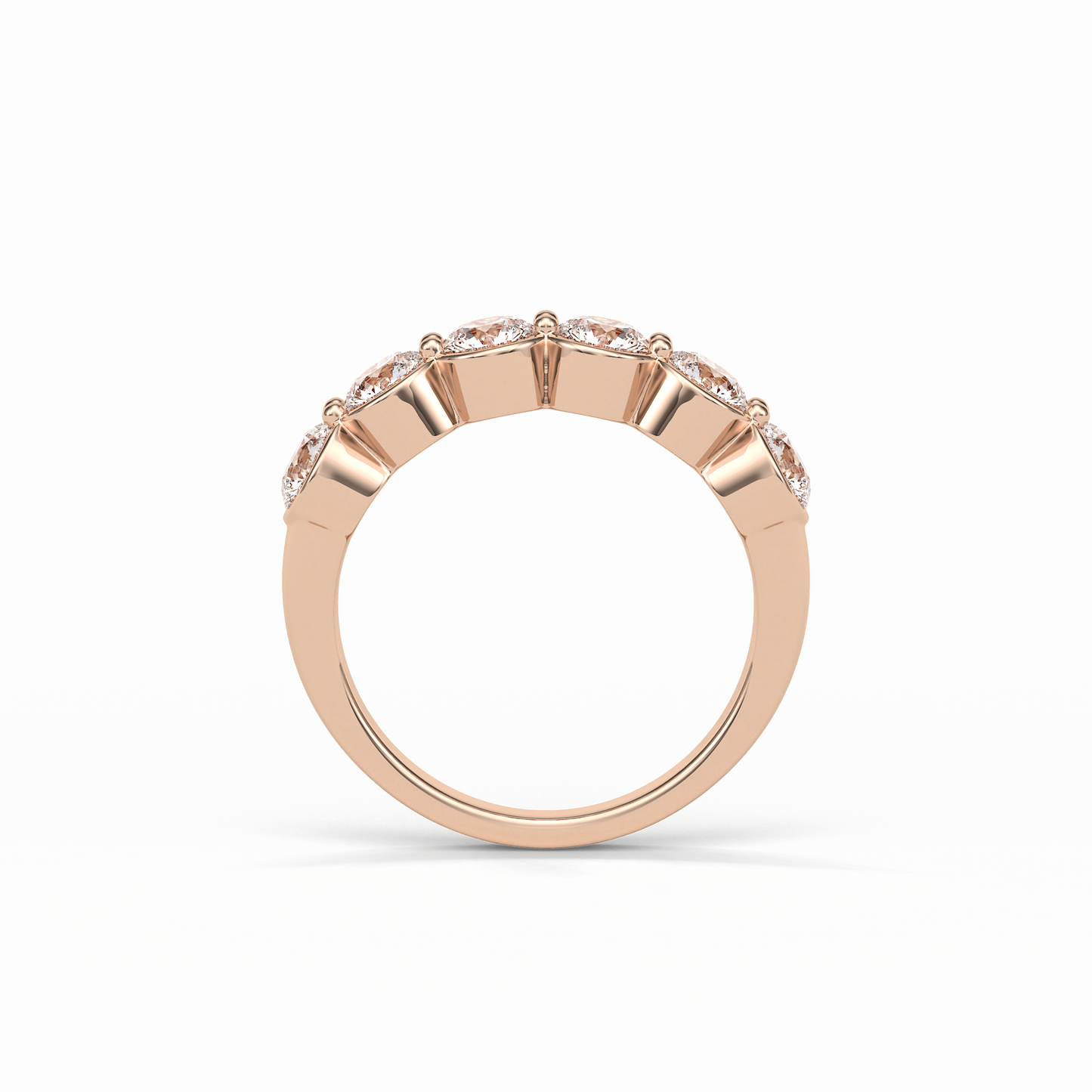 1.36 TCW Round Shaped Wedding Band 17