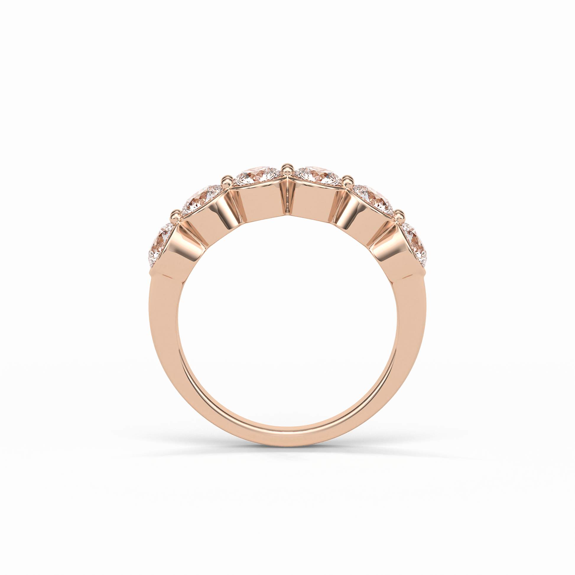 1.36 TCW Round Shaped Wedding Band 17
