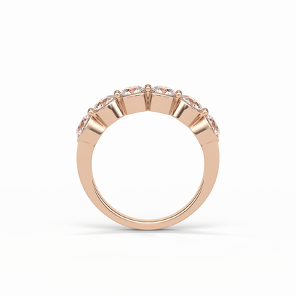 1.36 TCW Round Shaped Wedding Band 17
