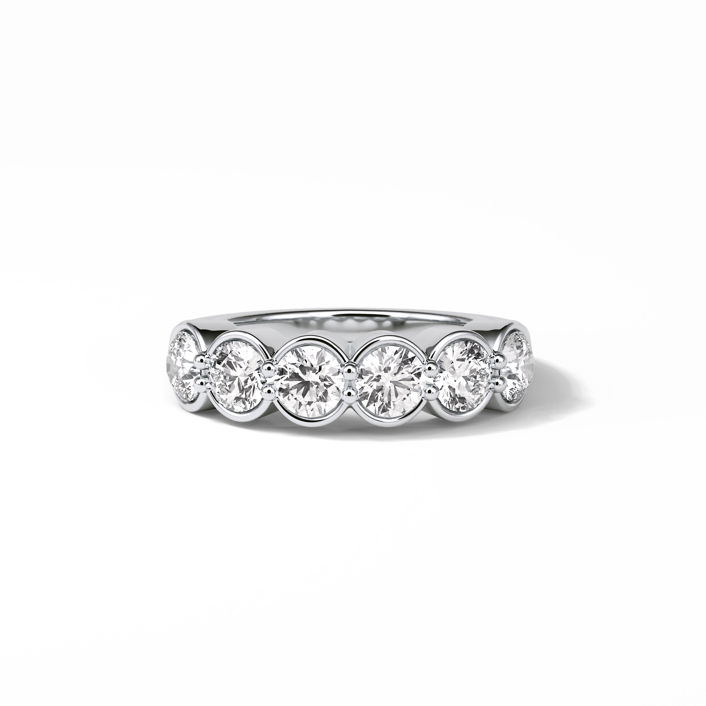 1.36 TCW Round Shaped Wedding Band 1