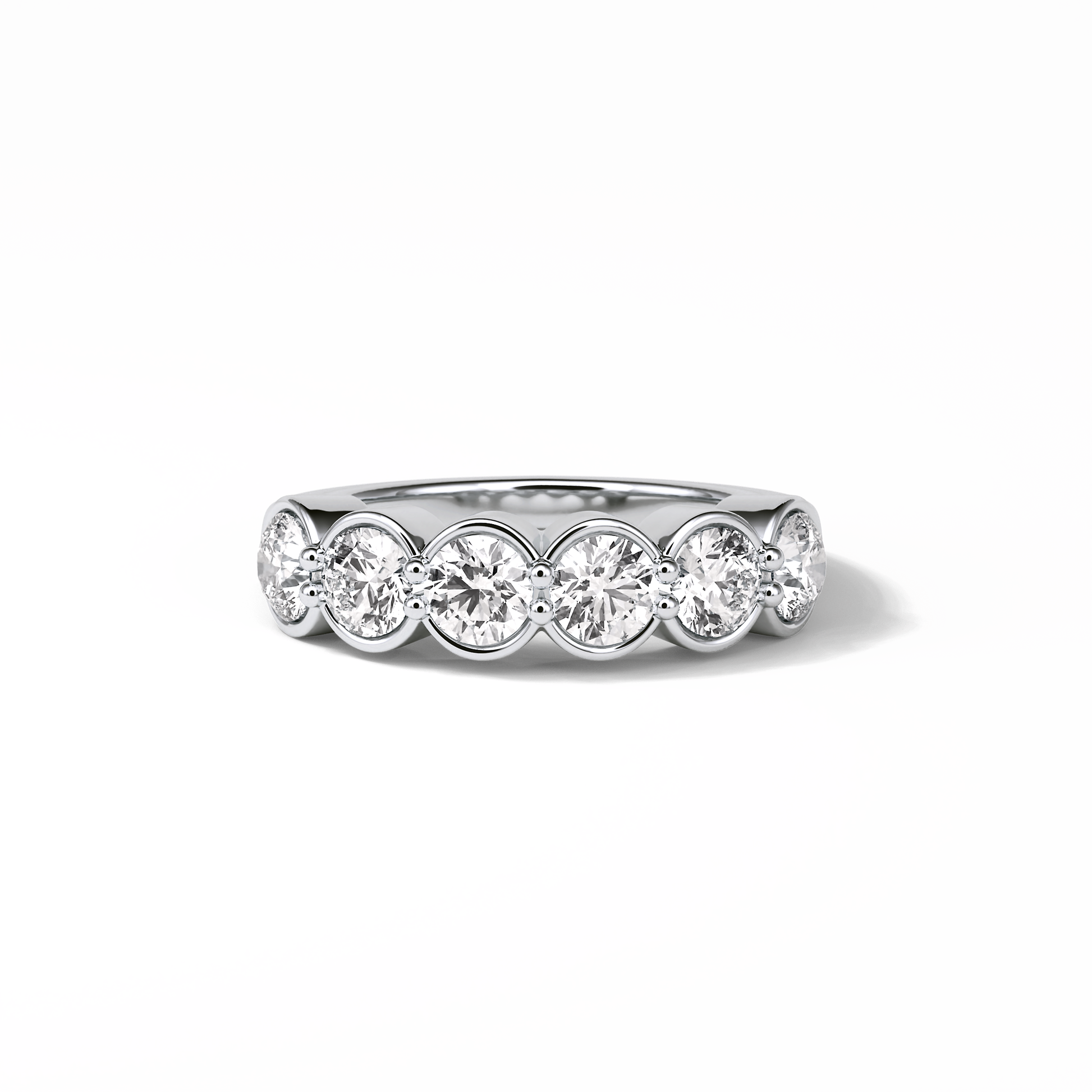 1.36 TCW Round Shaped Wedding Band 1