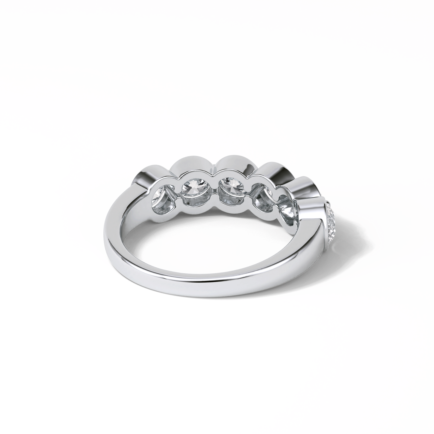 1.36 TCW Round Shaped Wedding Band 6