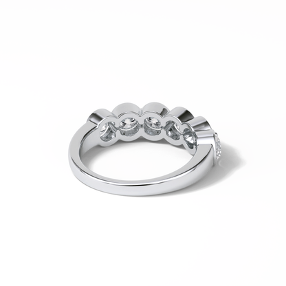 1.36 TCW Round Shaped Wedding Band 6