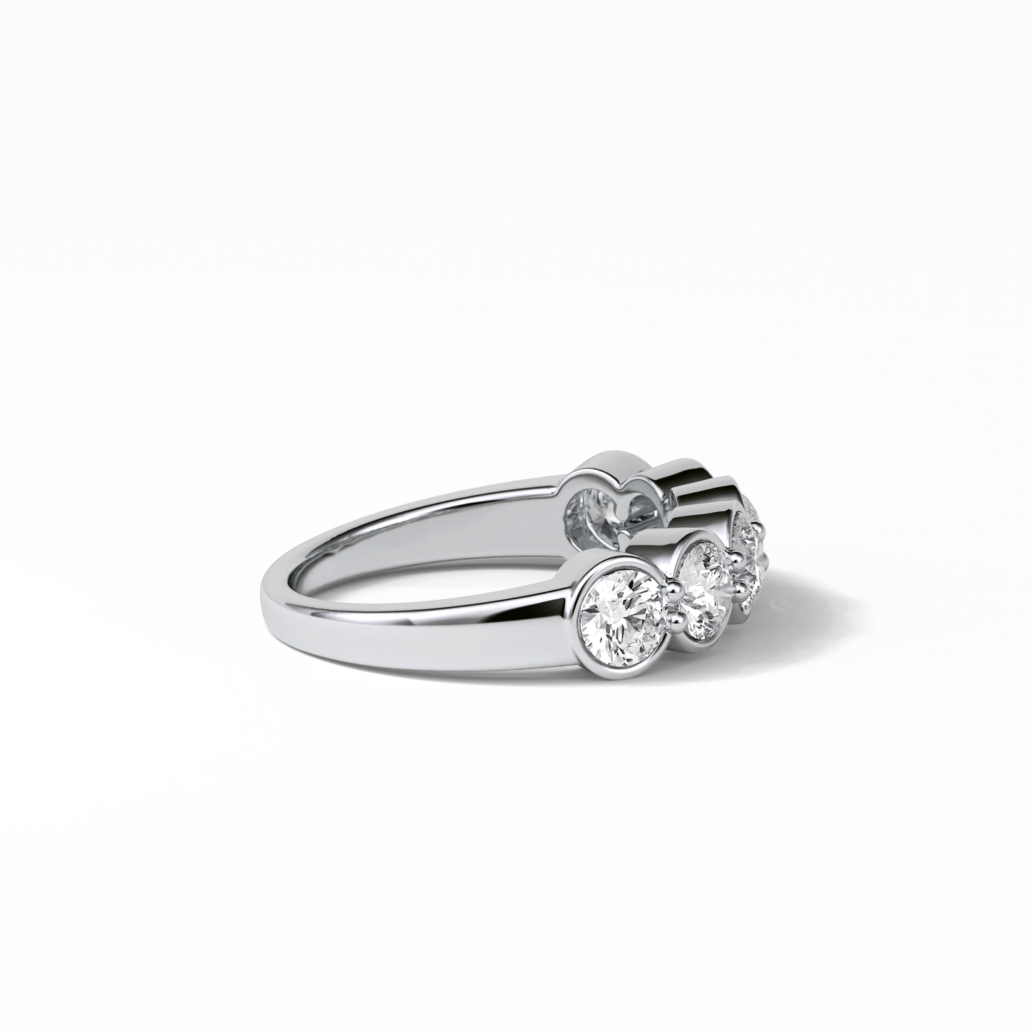 1.36 TCW Round Shaped Wedding Band 7