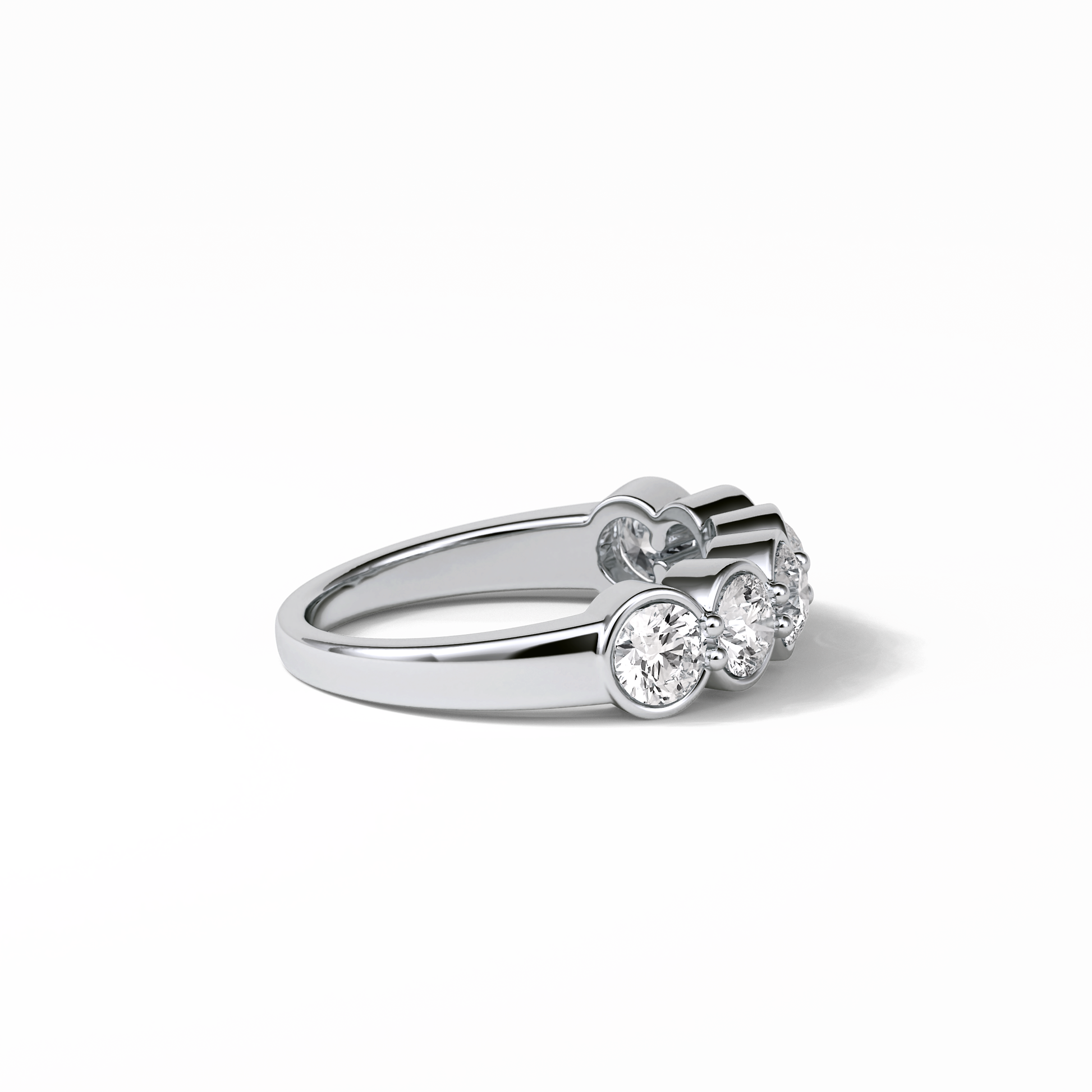 1.36 TCW Round Shaped Wedding Band 7