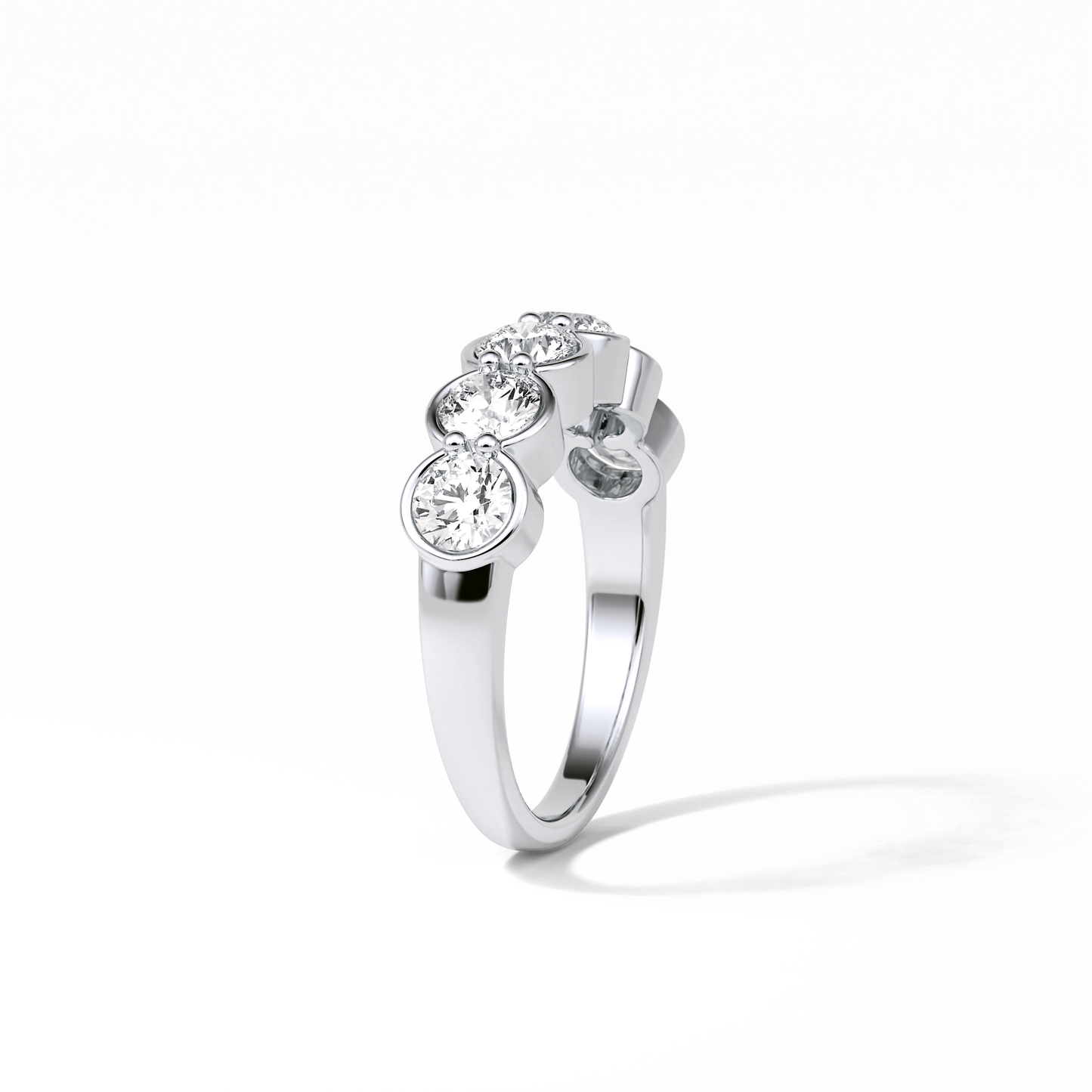 1.36 TCW Round Shaped Wedding Band 4
