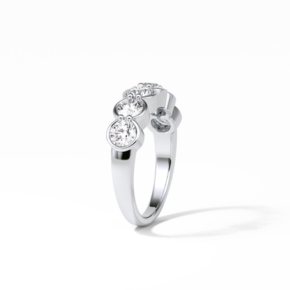 1.36 TCW Round Shaped Wedding Band 4