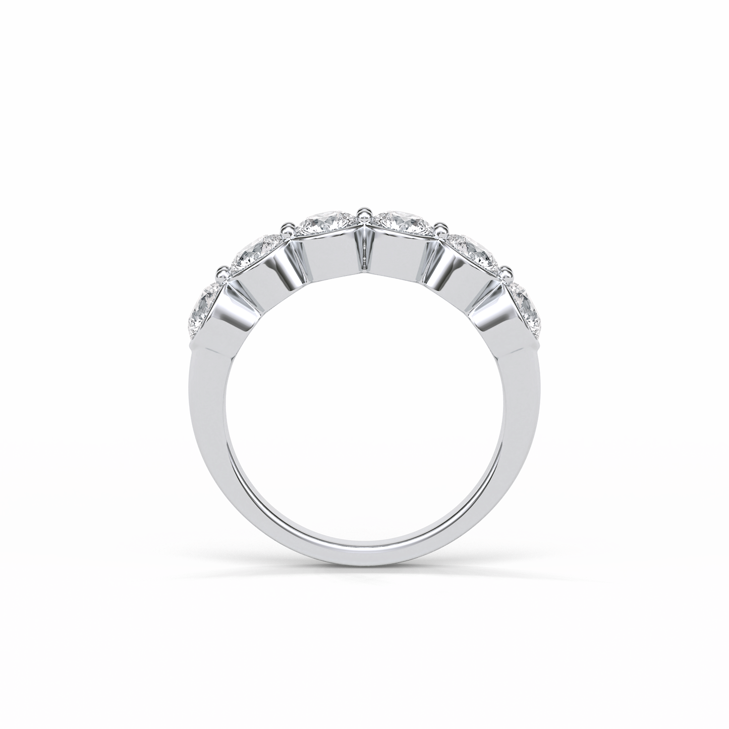 1.36 TCW Round Shaped Wedding Band 5