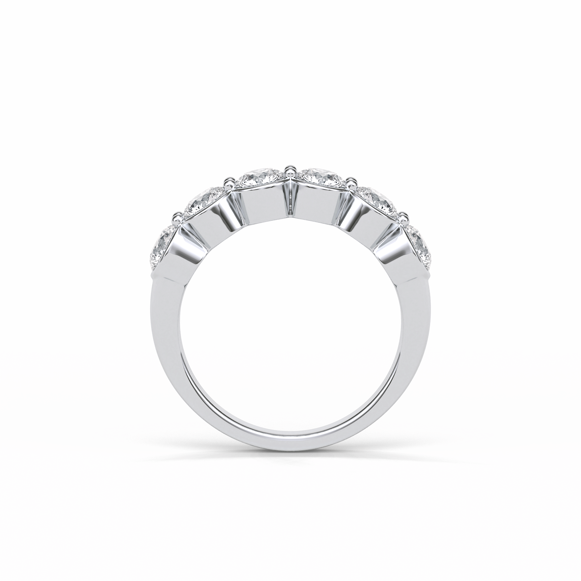 1.36 TCW Round Shaped Wedding Band 5
