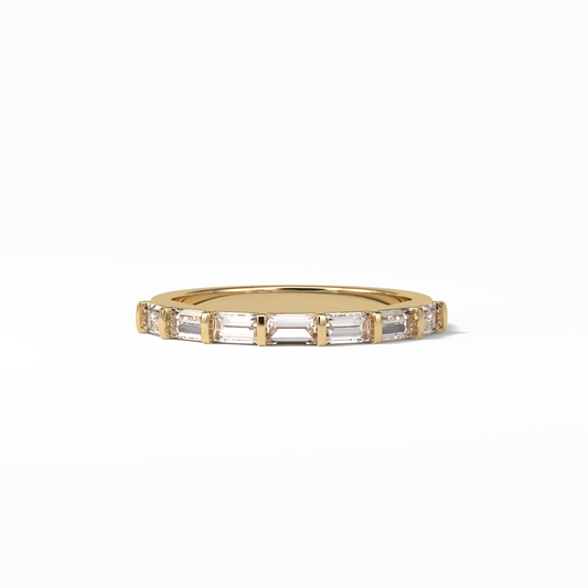 0.56 TCW Baguette Shaped Wedding Band 8