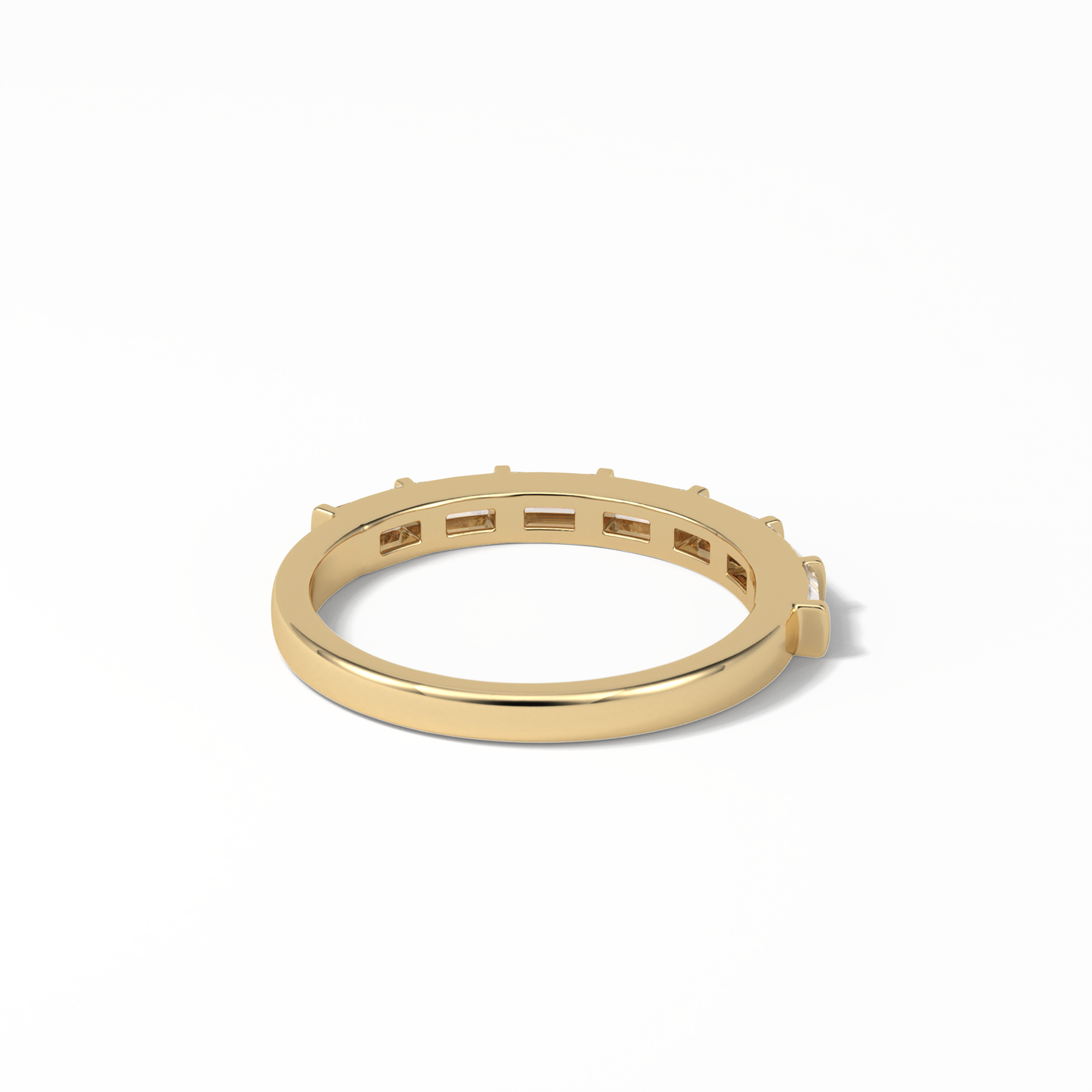 0.56 TCW Baguette Shaped Wedding Band 10