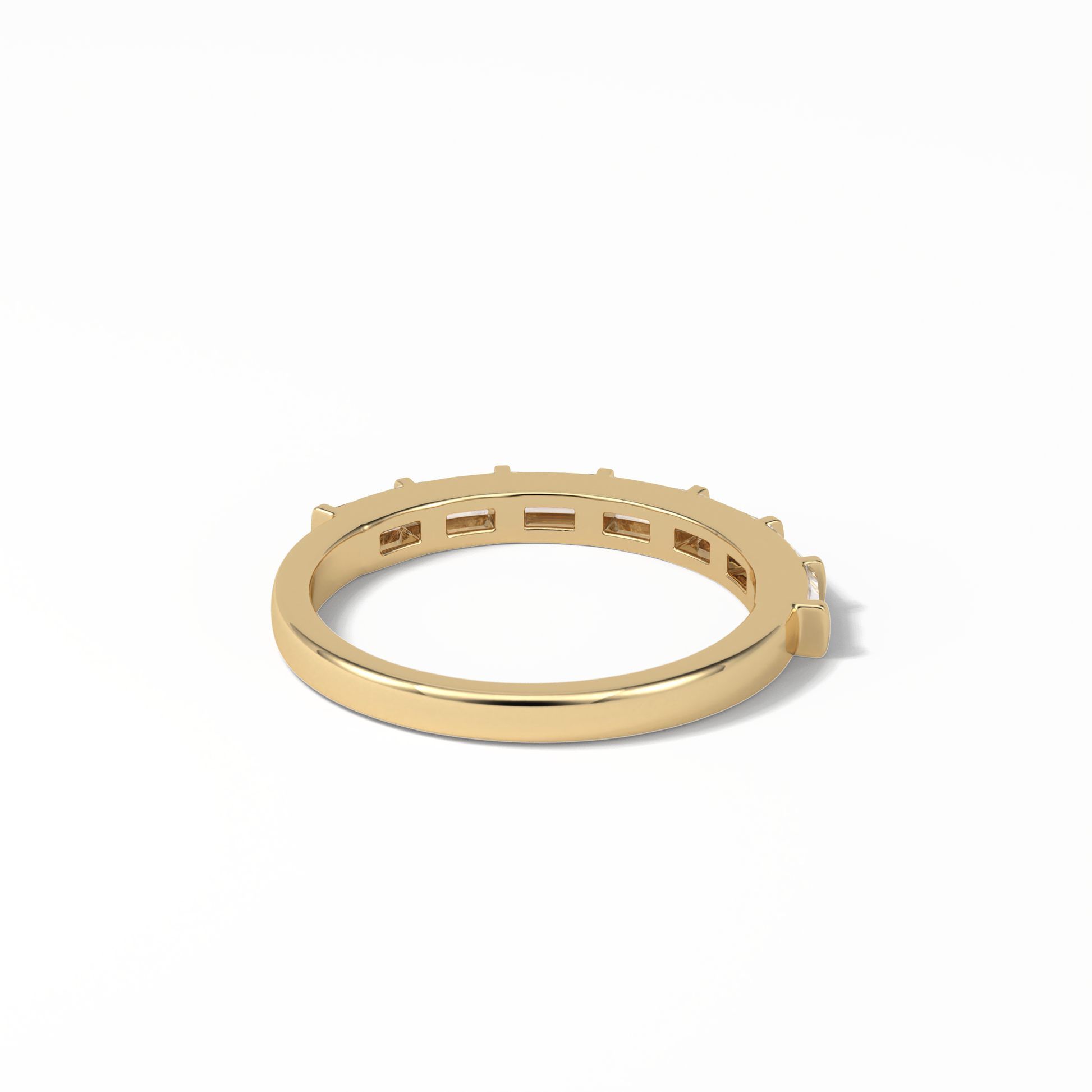 0.56 TCW Baguette Shaped Wedding Band 10