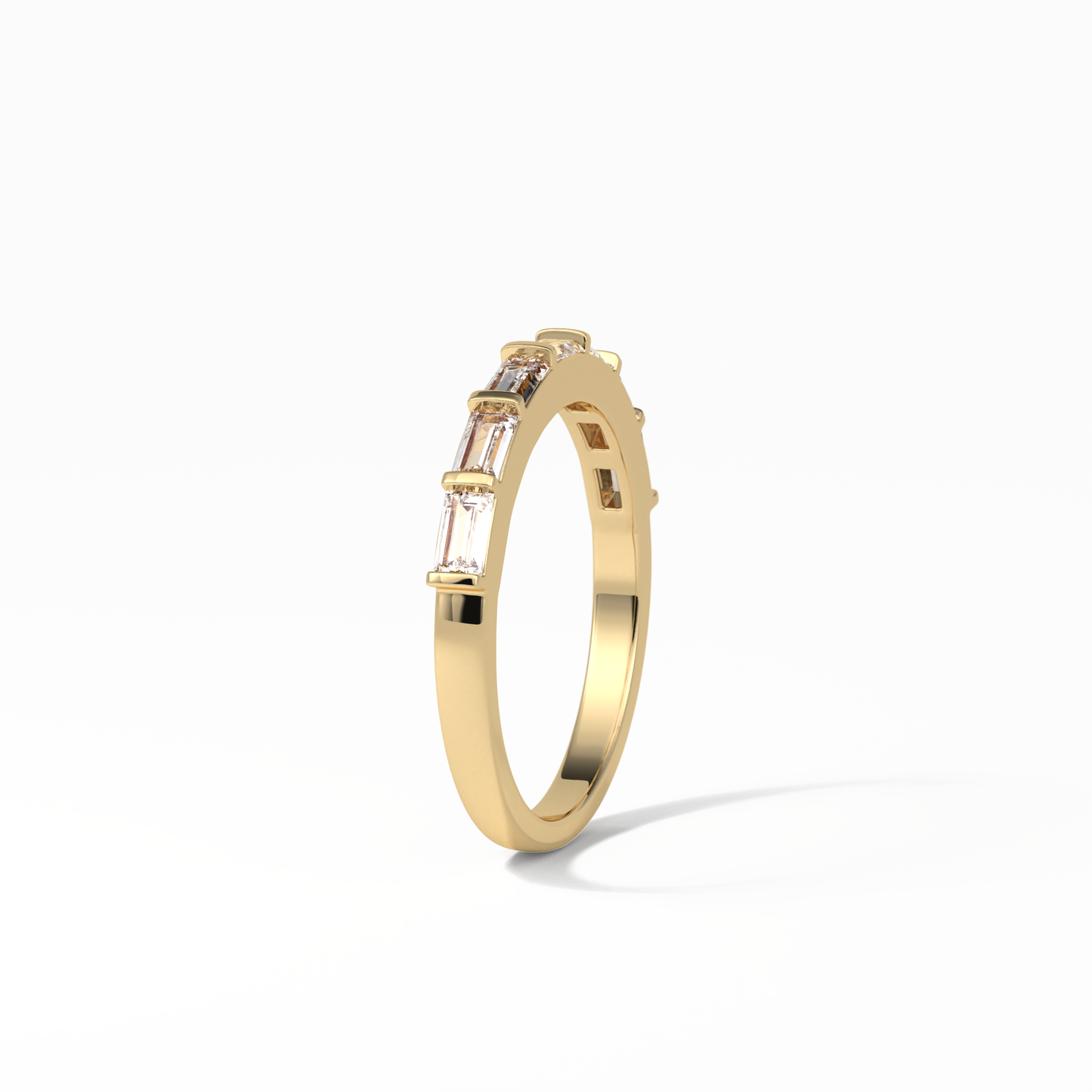 0.56 TCW Baguette Shaped Wedding Band 11