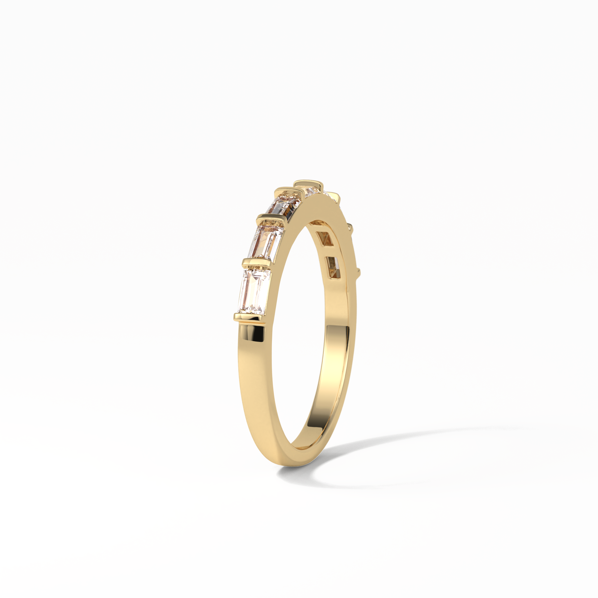 0.56 TCW Baguette Shaped Wedding Band 11
