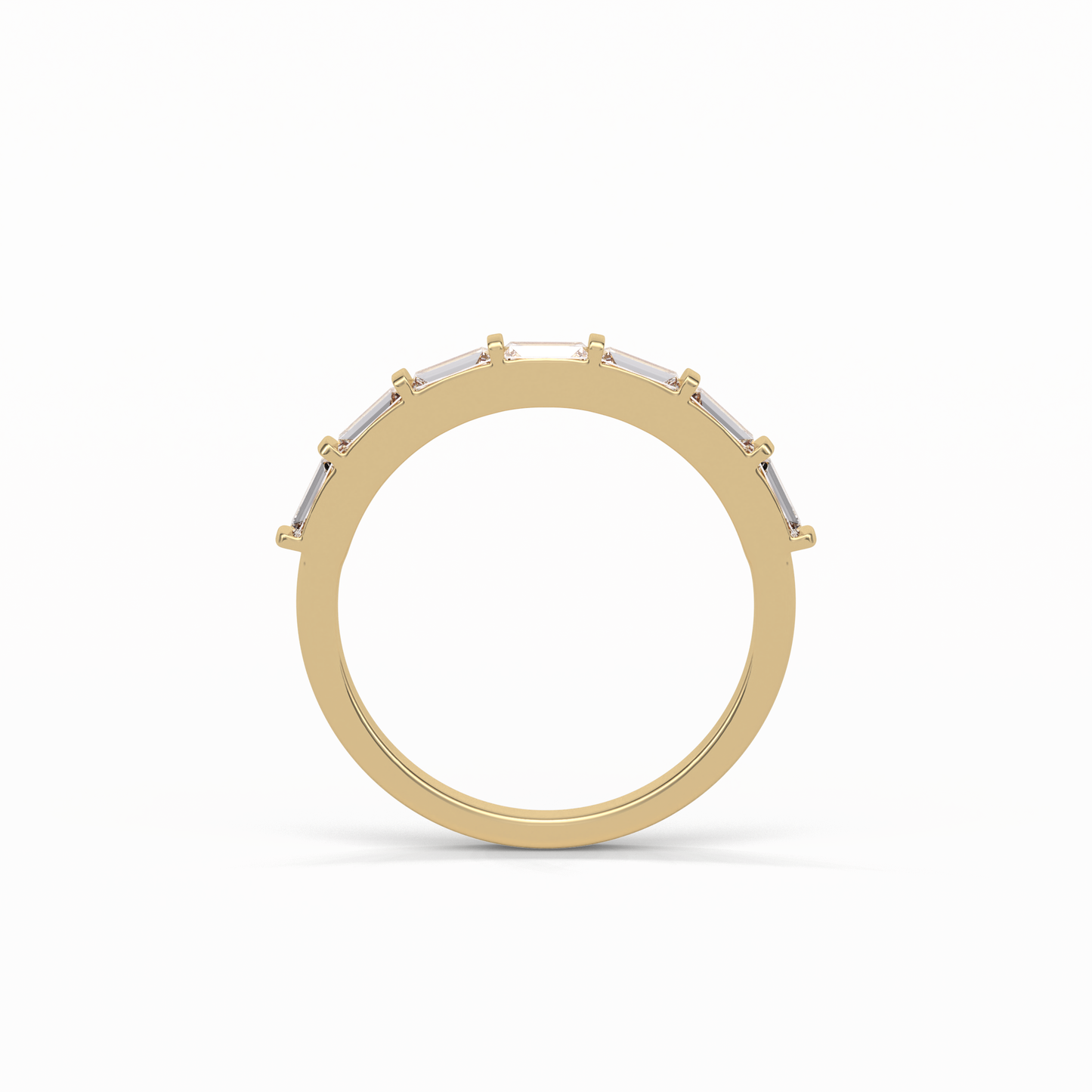 0.56 TCW Baguette Shaped Wedding Band 9