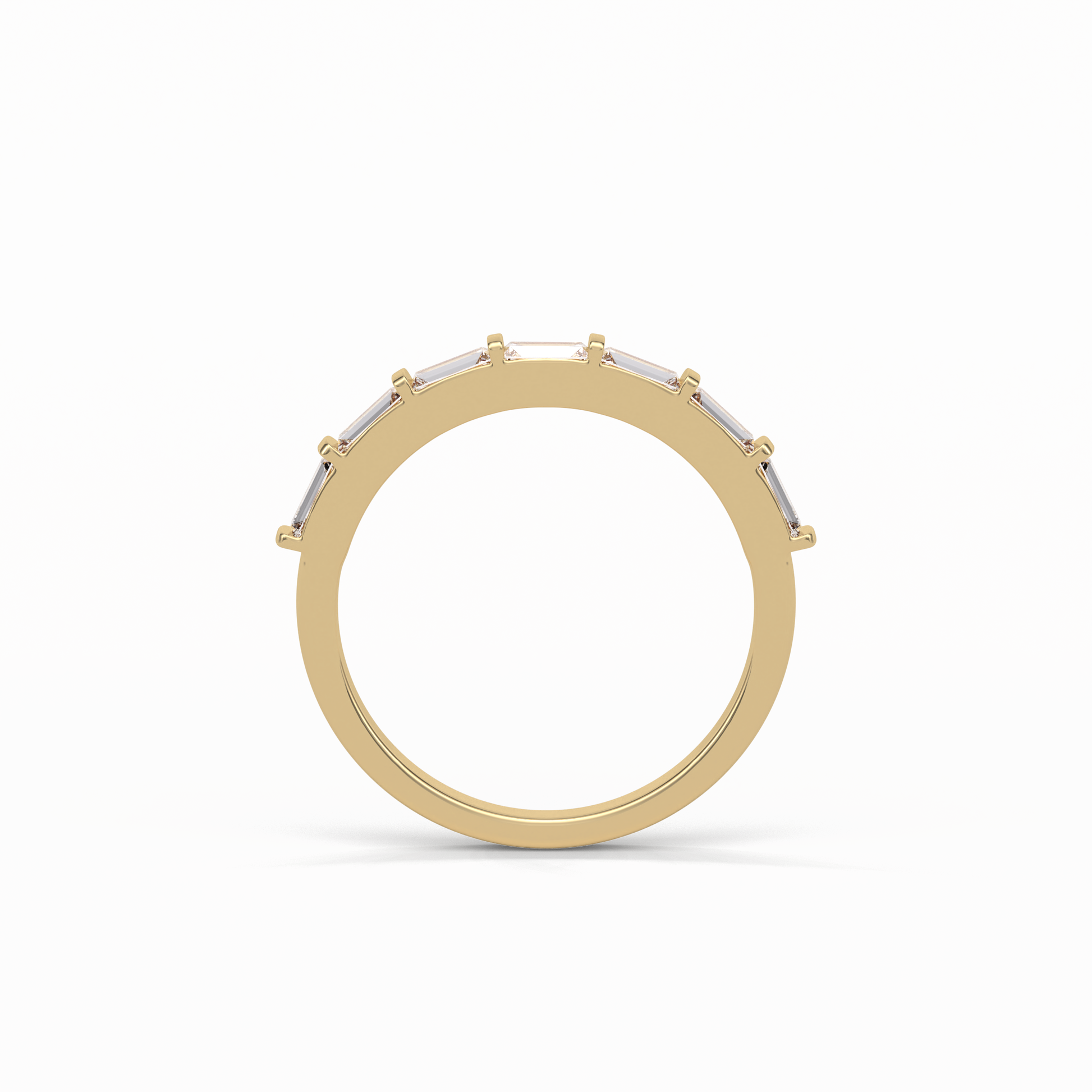 0.56 TCW Baguette Shaped Wedding Band 9
