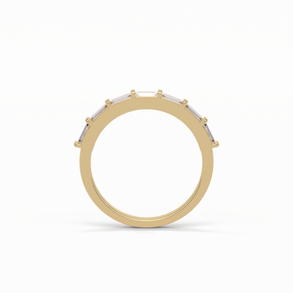 0.56 TCW Baguette Shaped Wedding Band 9