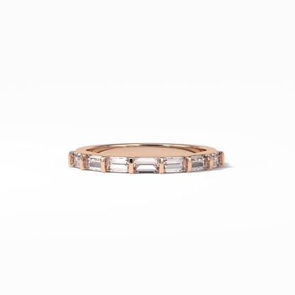 0.56 TCW Baguette Shaped Wedding Band 15