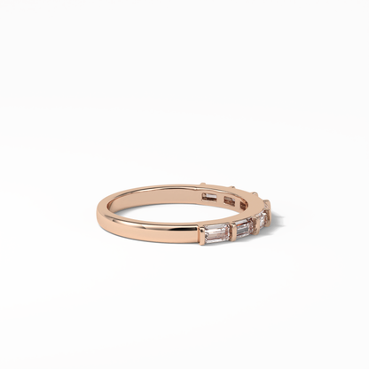 0.56 TCW Baguette Shaped Wedding Band 21