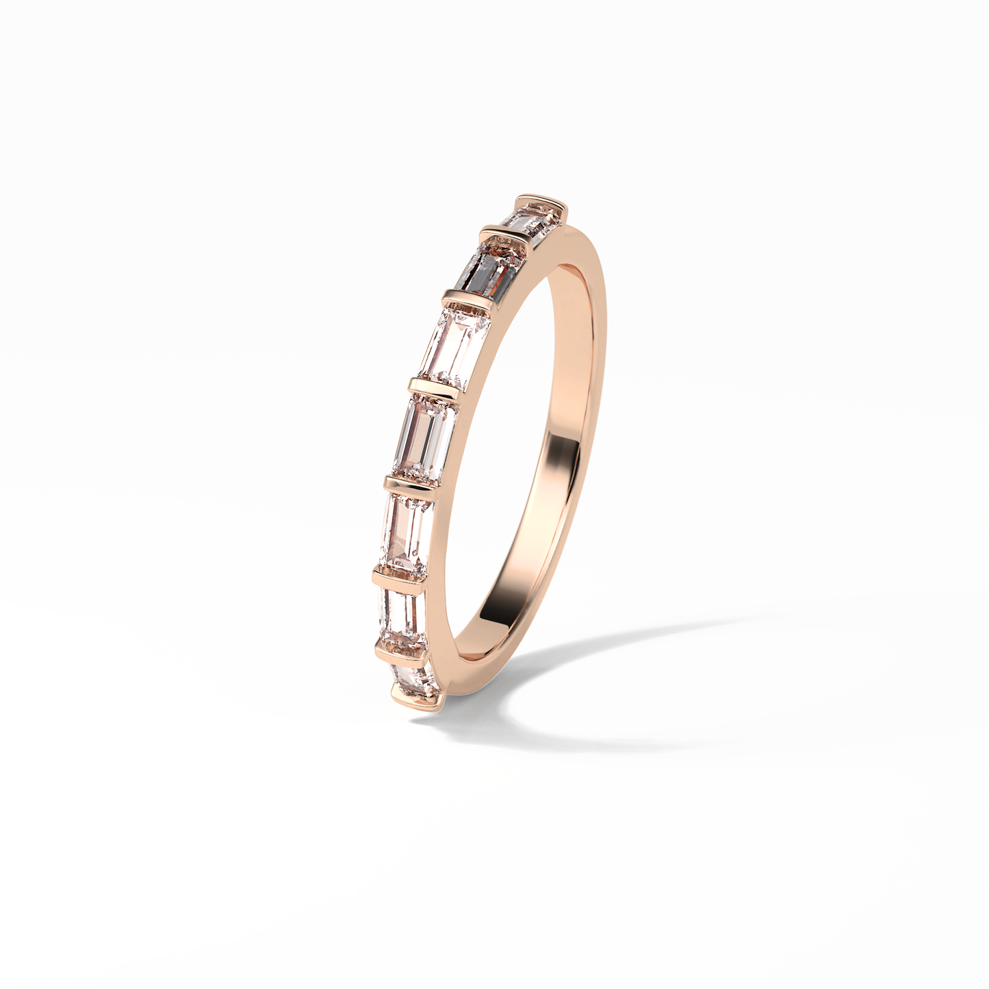0.56 TCW Baguette Shaped Wedding Band 19