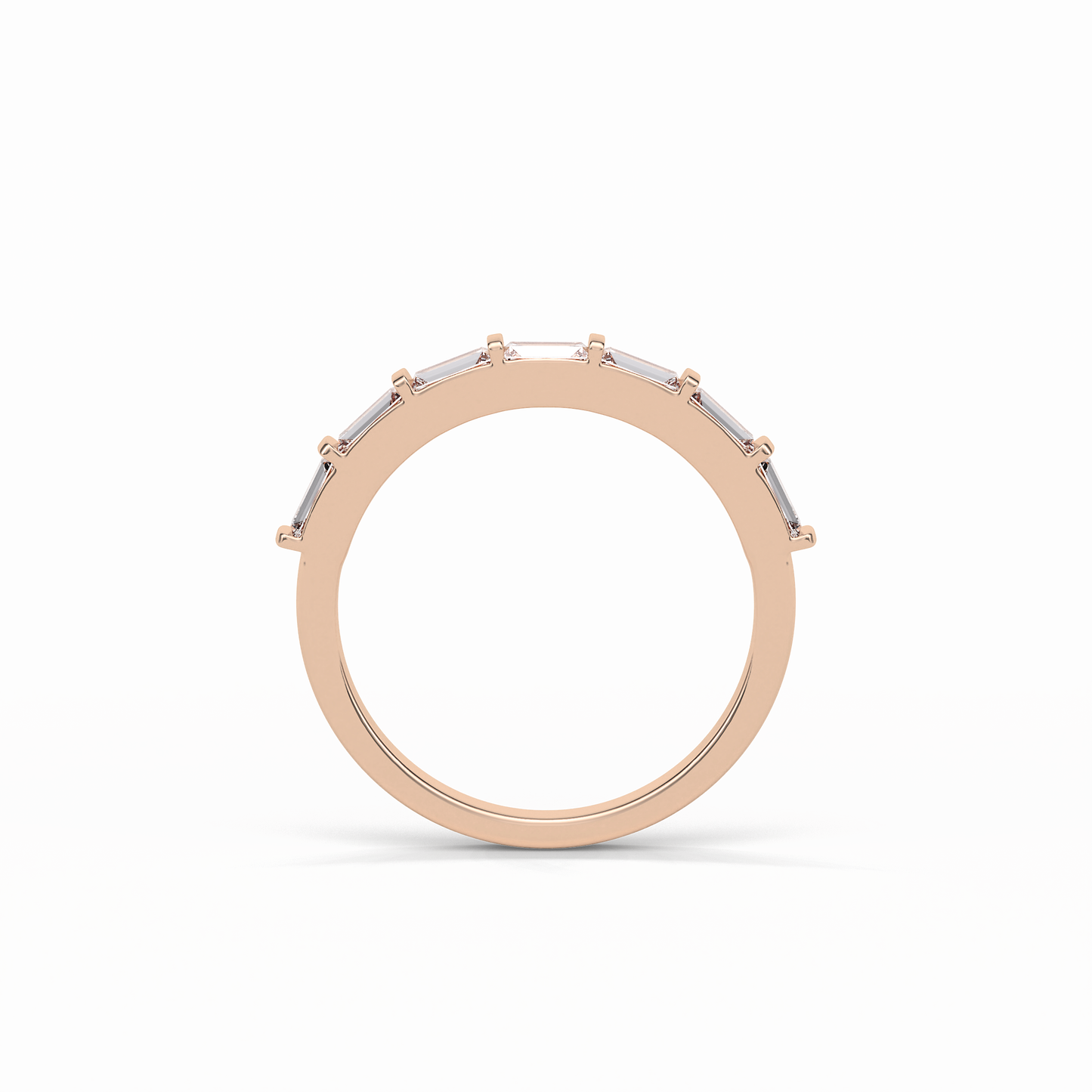 0.56 TCW Baguette Shaped Wedding Band 17