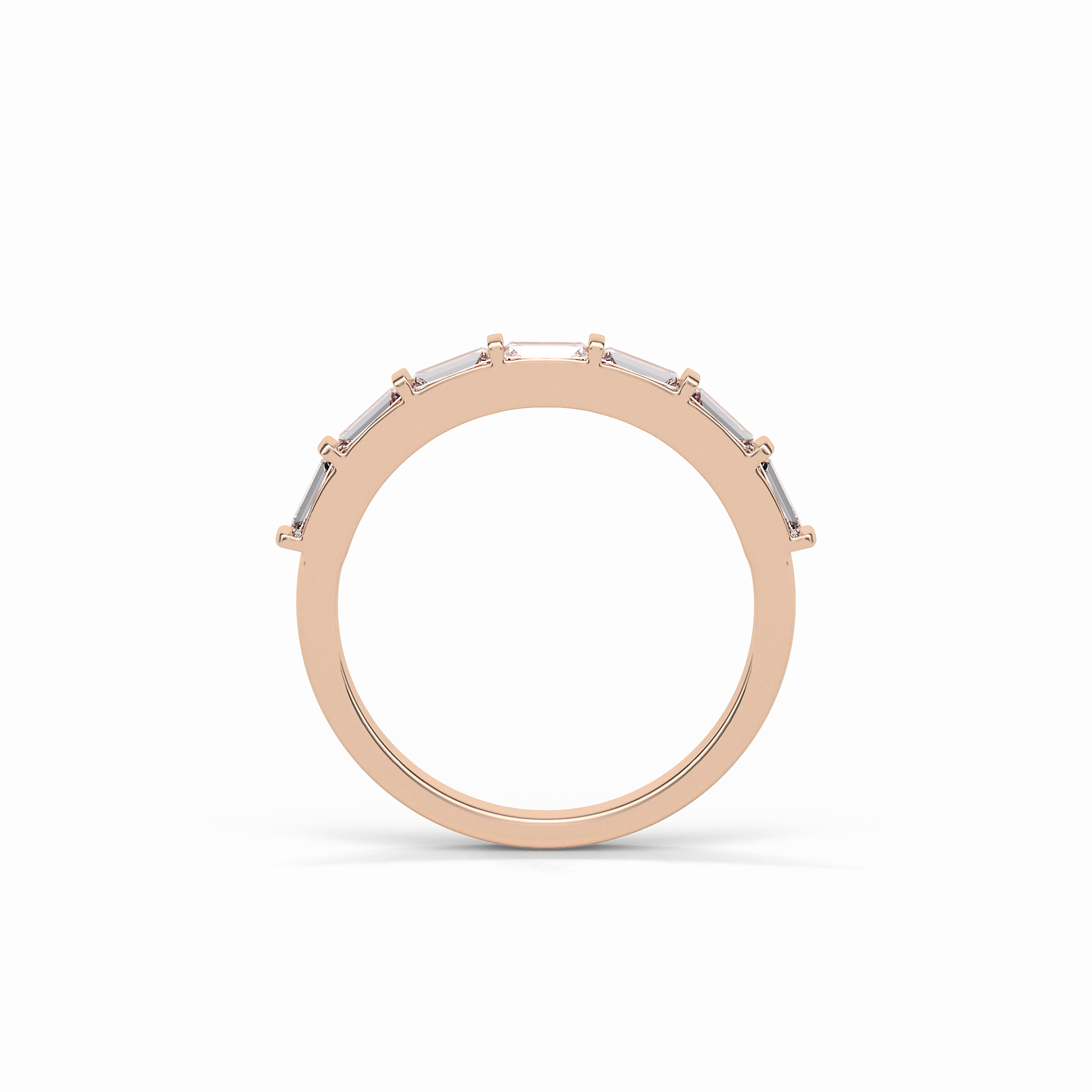 0.56 TCW Baguette Shaped Wedding Band 17