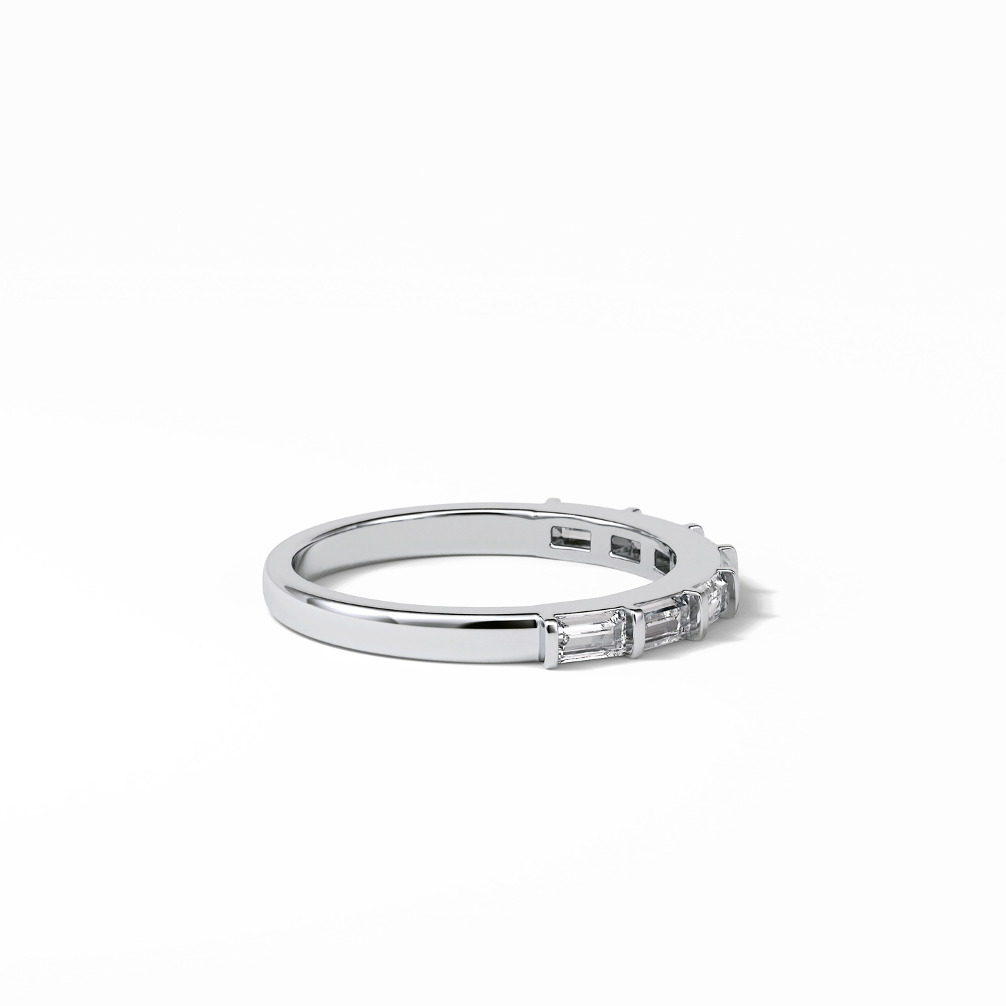 0.56 TCW Baguette Shaped Wedding Band 6