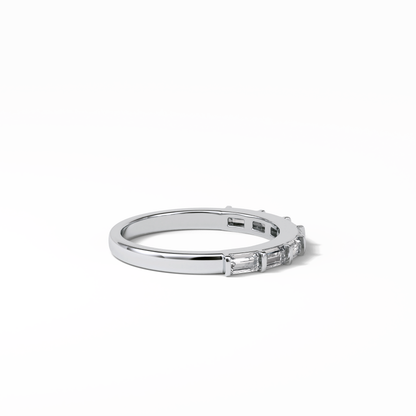 0.56 TCW Baguette Shaped Wedding Band 6