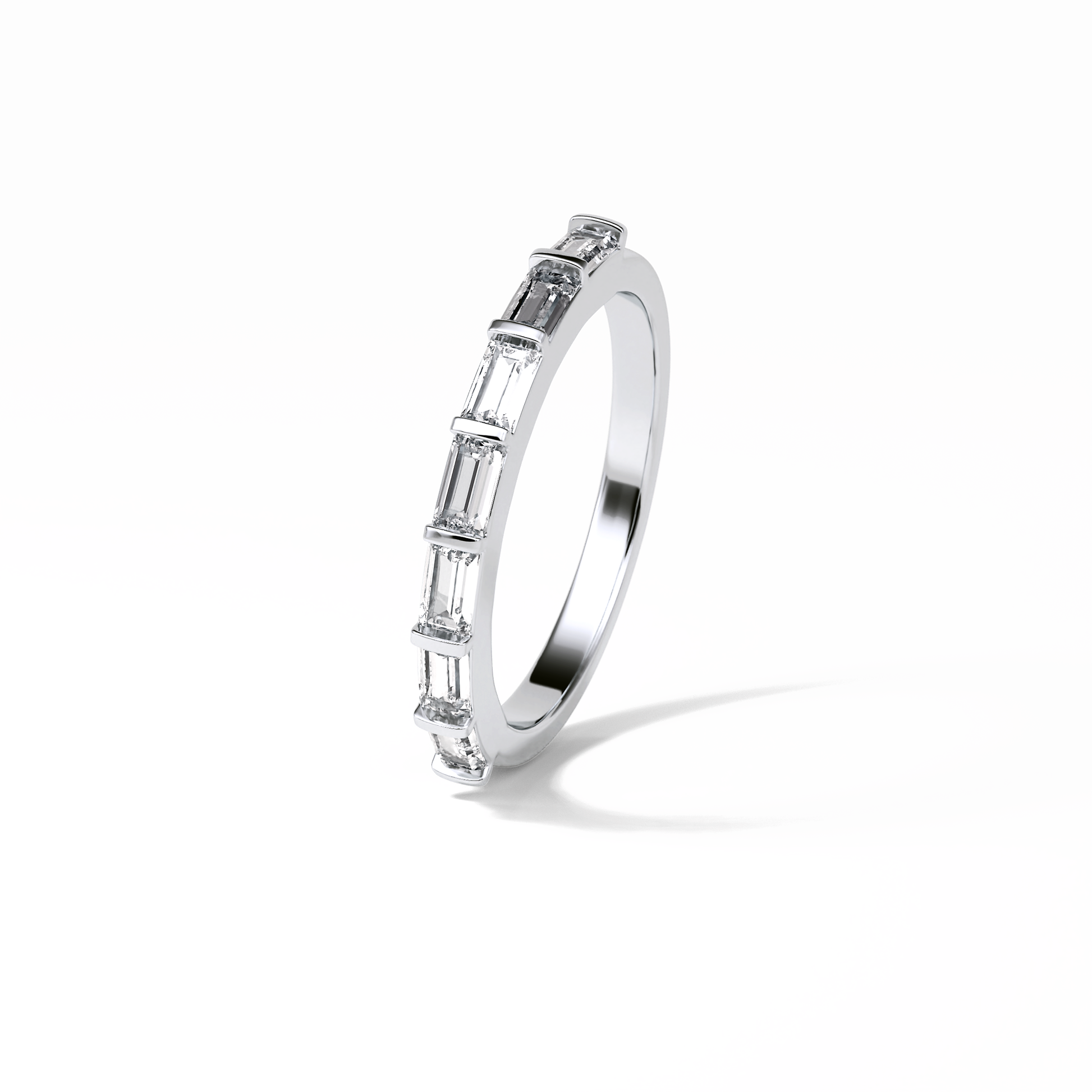 0.56 TCW Baguette Shaped Wedding Band 2