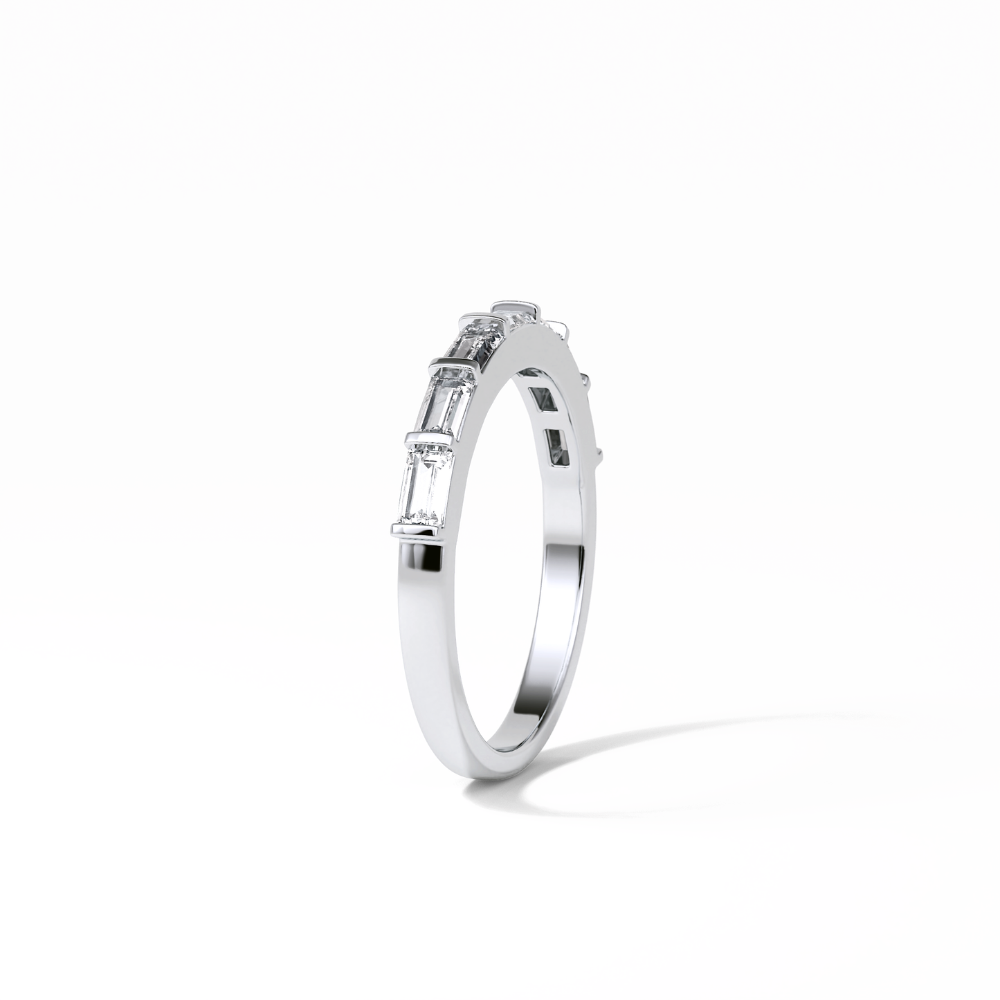 0.56 TCW Baguette Shaped Wedding Band 3