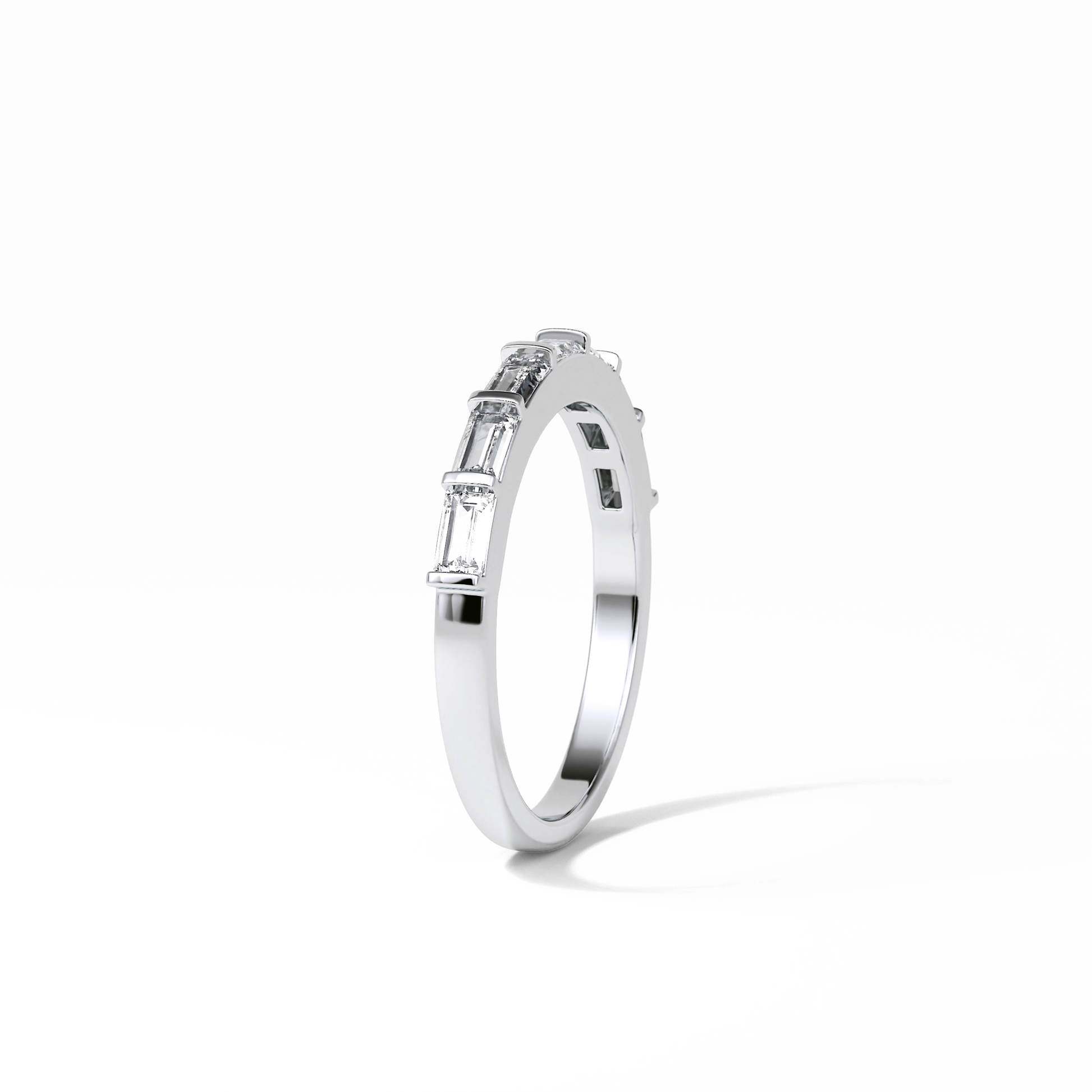 0.56 TCW Baguette Shaped Wedding Band 3