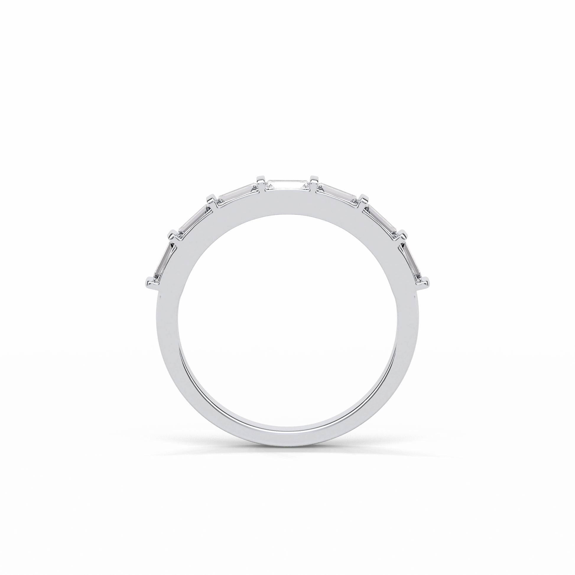 0.56 TCW Baguette Shaped Wedding Band 4