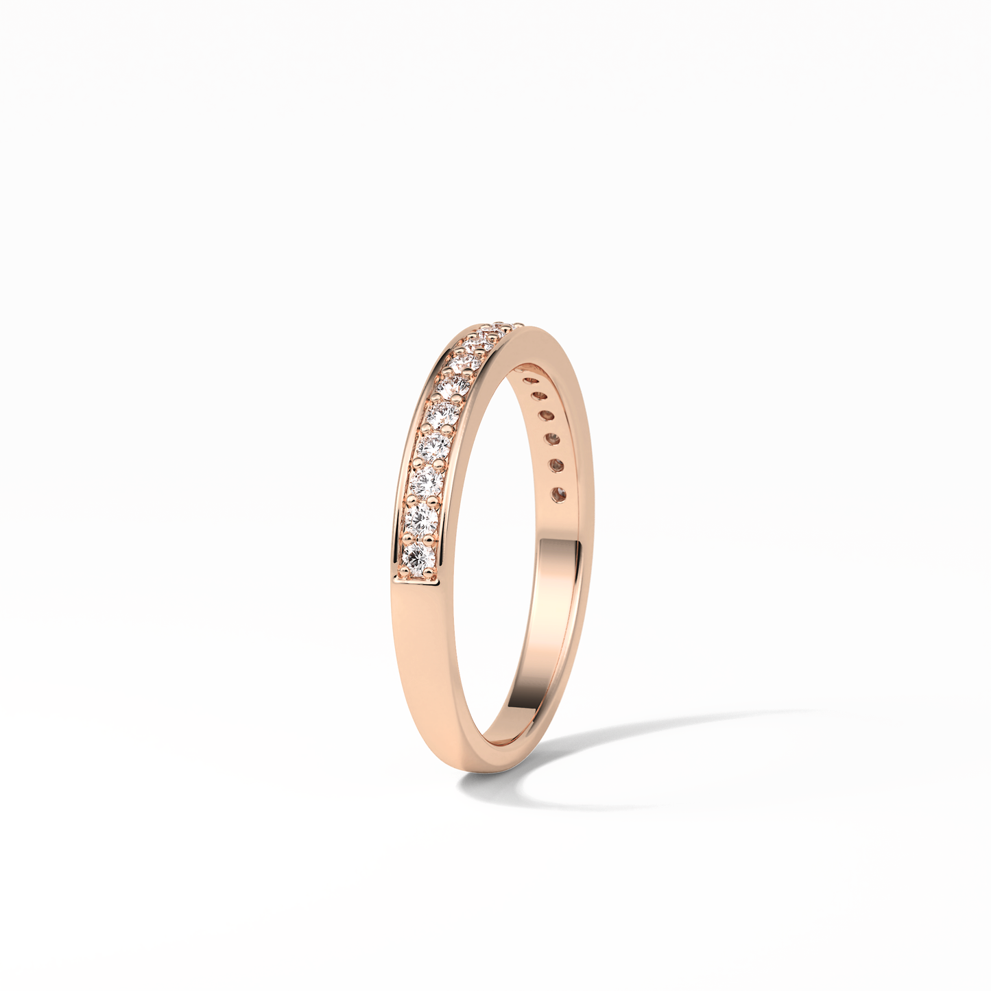 0.3 TCW Round Shaped Wedding Band 18