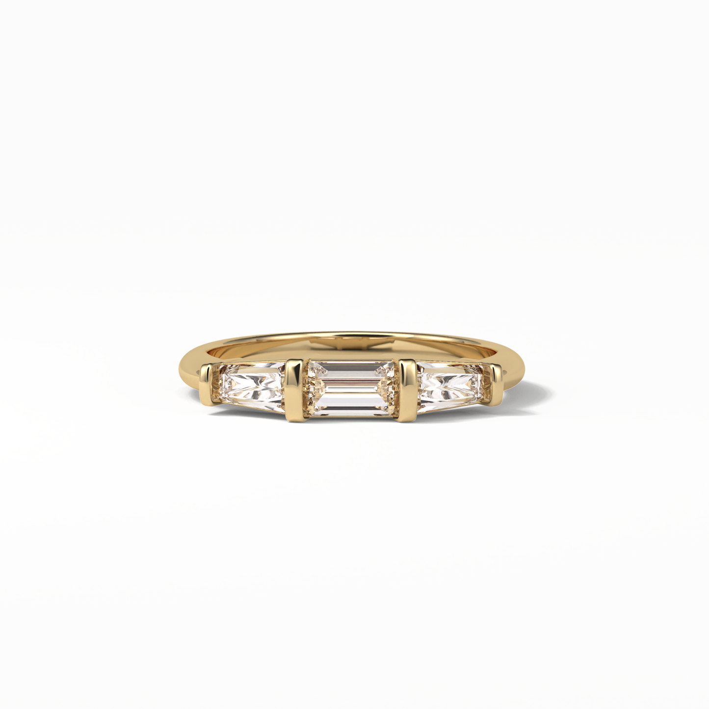 0.52 TCW Baguette Shaped Wedding Band 8