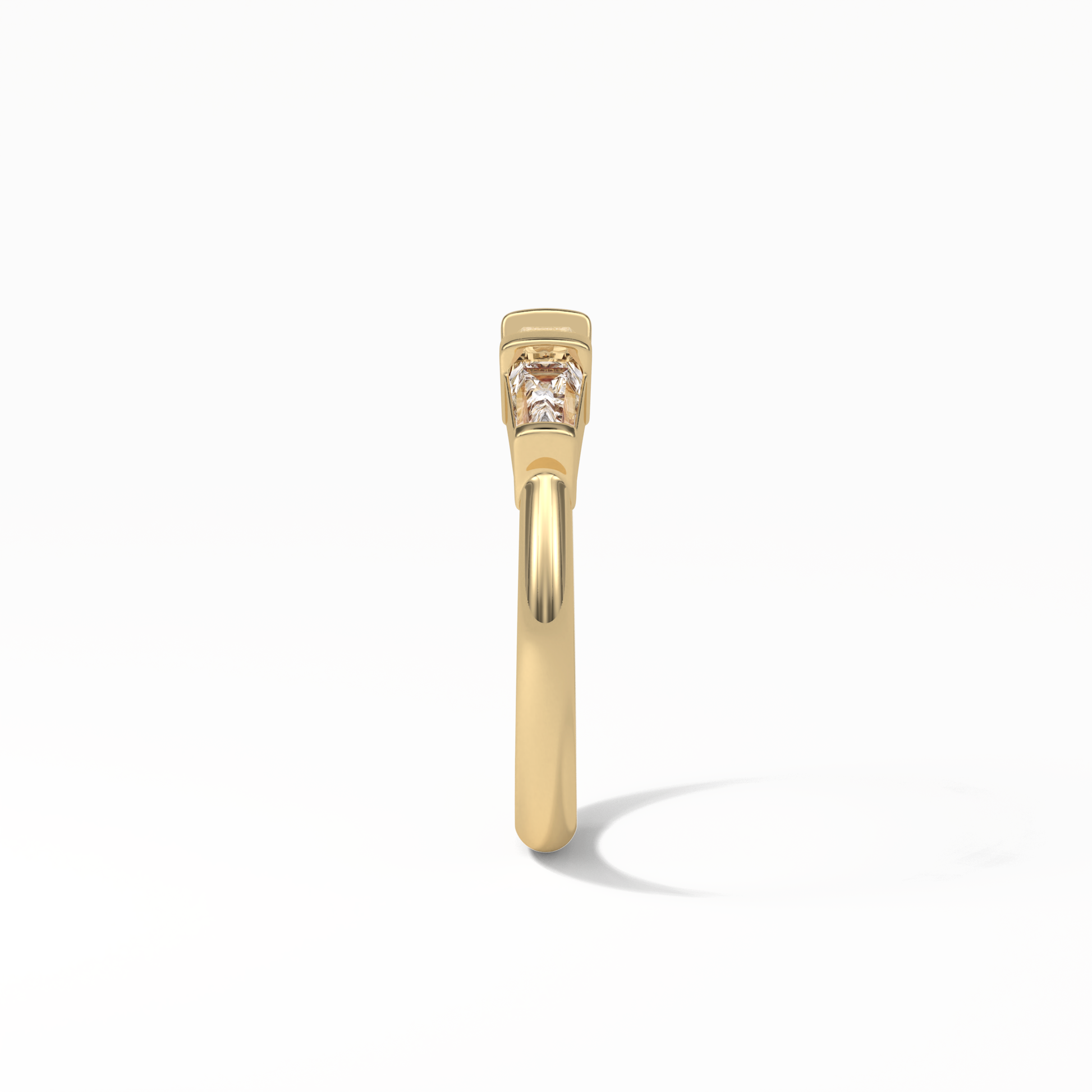 0.52 TCW Baguette Shaped Wedding Band 10