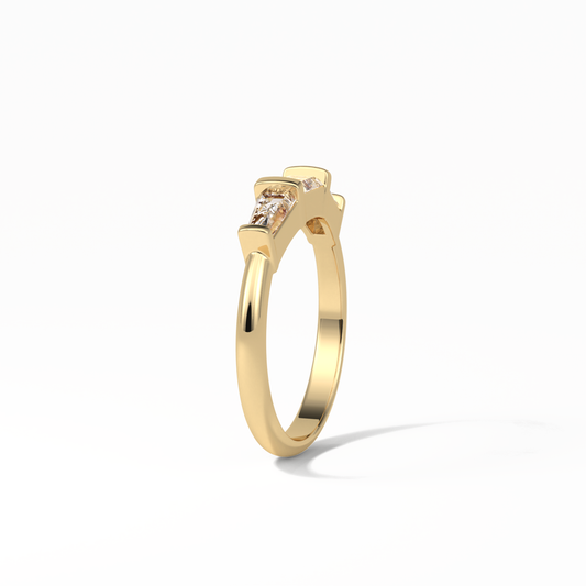0.52 TCW Baguette Shaped Wedding Band 9