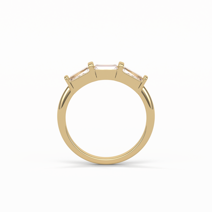 0.52 TCW Baguette Shaped Wedding Band 13