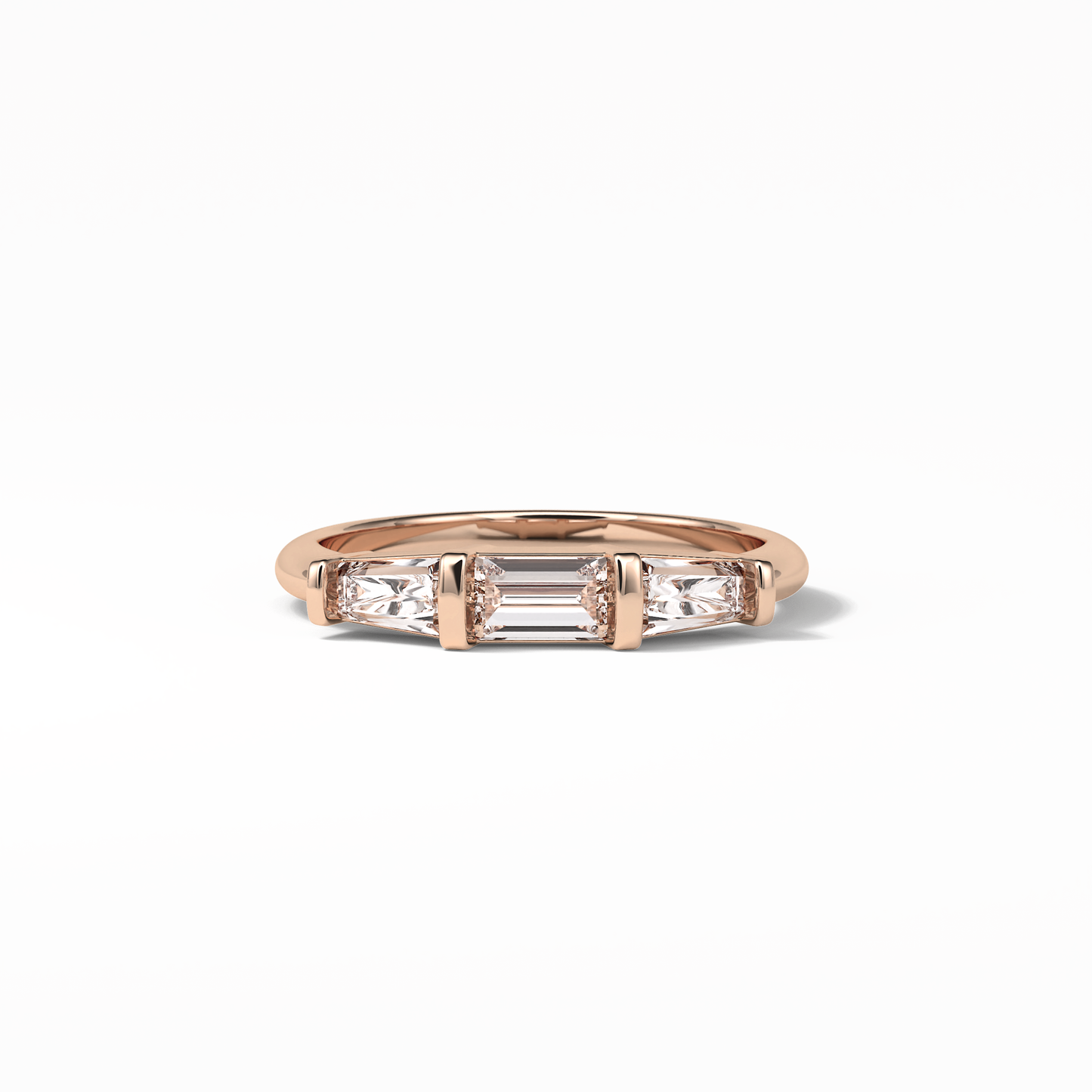 0.52 TCW Baguette Shaped Wedding Band 15
