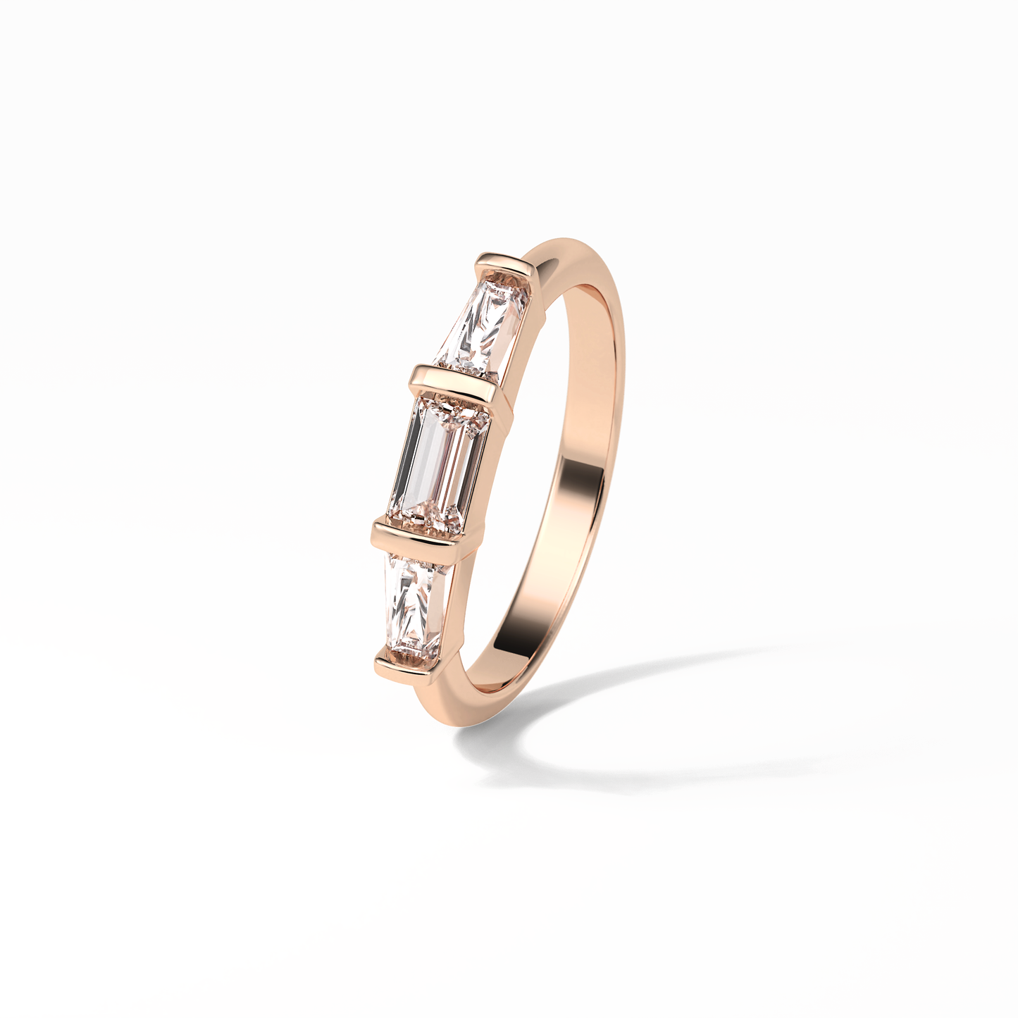0.52 TCW Baguette Shaped Wedding Band 16