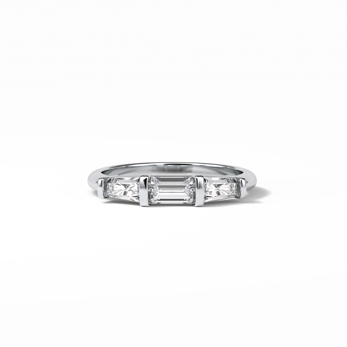 0.52 TCW Baguette Shaped Wedding Band 1