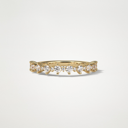 0.3 TCW Round Lab Grown Diamond Half Eternity Wedding Band