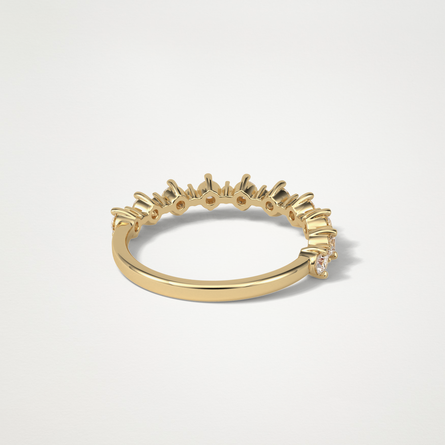 0.3 TCW Round Lab Grown Diamond Half Eternity Wedding Band